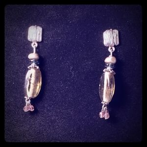 Stone Dangle Earrings